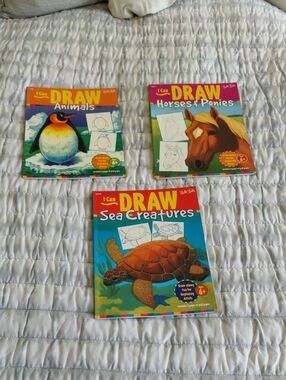 Lot Of 3 Paperback I Can Draw Books Creative Y2K Retro Vintage Educational